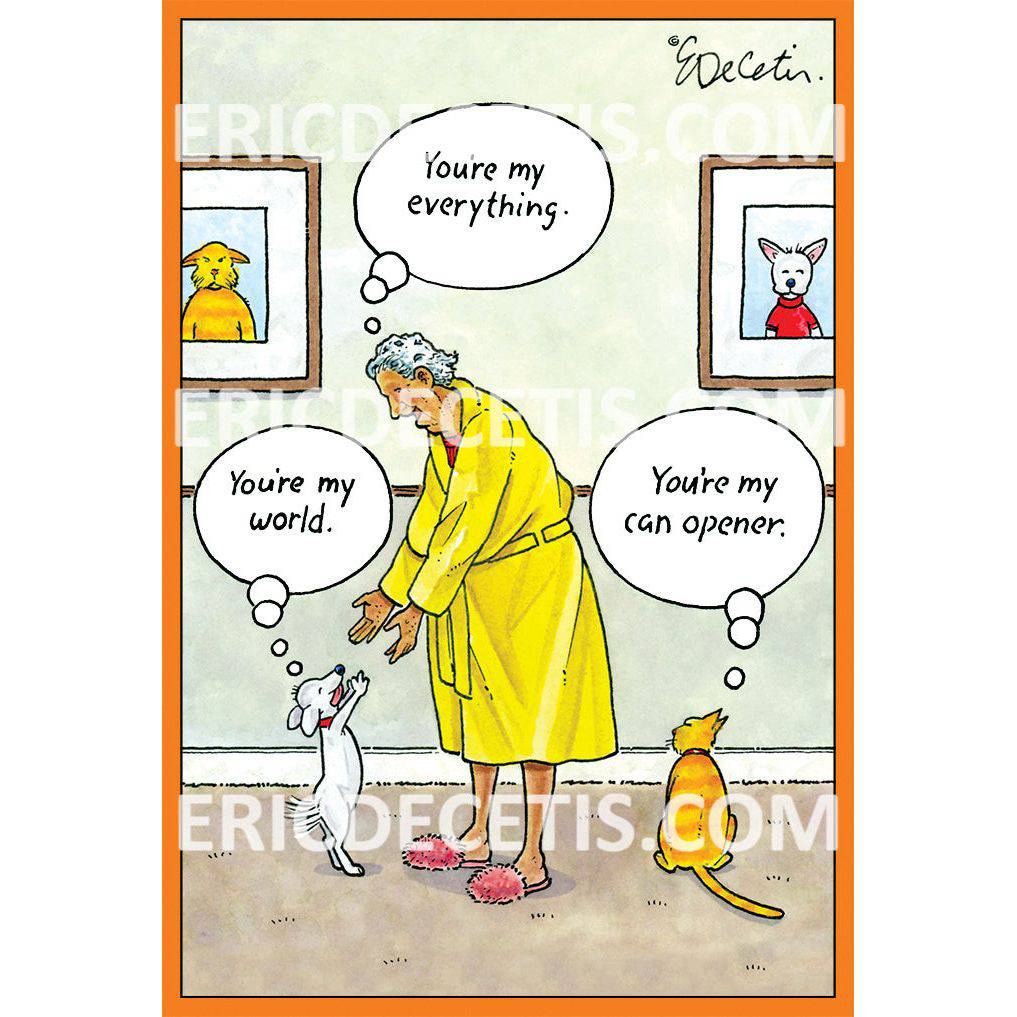 Pictura Can Opener Birthday Card by Eric Decetis featuring a colorful illustrated design, perfect for celebrating birthdays.
